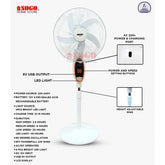 Sogo Rechargeable Floor Fan (JPN-633)